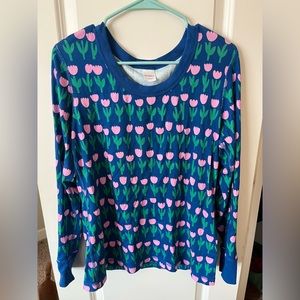 Hanna Andersson tulips pajama top size large